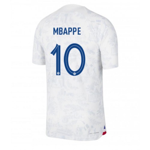Francja Kylian Mbappe #10 Koszulka Wyjazdowych MŚ 2022 Krótki Rękaw